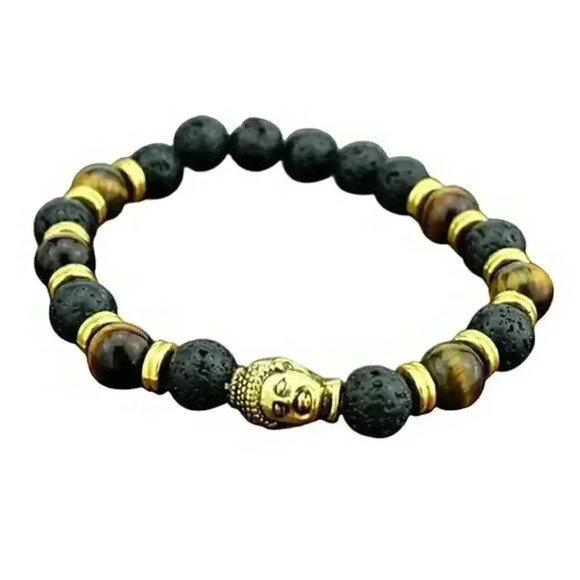 undefined Other - Lava Rock Stone Buddha bracelet
